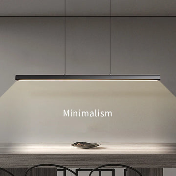Dining Room Pendant Light Modern LED Ceiling Chandelier for Dining Table Kitchen Minimalism Black/White Long Strip Hanging Lamp