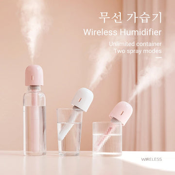 Mini Portable Rechargeable Air Humidifier USB Ultrasonic Cool Mist Maker Fogger For Home Car Wireless Water Aroma Diffuser