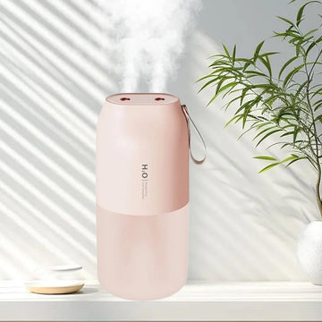Wireless Rechargeable Air Humidifier Dual Nozzle Cold Fog With Led Night Light Mini Office Car Home Birthday Gifts For Family