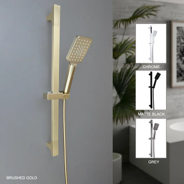 High Quality 3 Function ABS Hand Held Shower Head High Pressure Rain Shower Sprayer Set Wall Mount Slide Bar with Hose Bracket