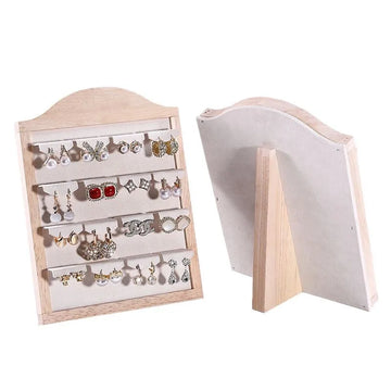 Solid Wood Jewelry Display Stand – Earring & Ring Storage Organizer with Durable Wooden Design | Naturalbuilthome