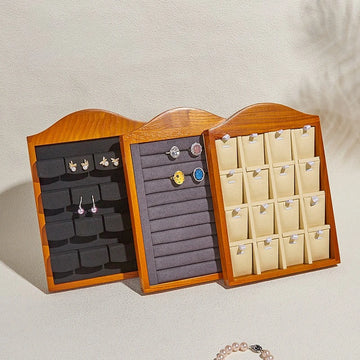 Solid Wood Jewelry Display Stand – Vertical Organizer for Earrings, Rings & Necklaces | NaturalBuiltHome