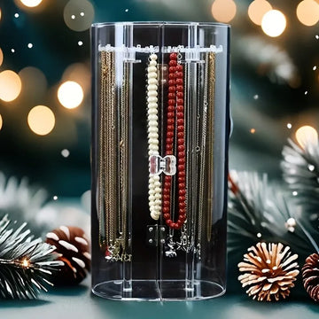 Transparent Jewelry Organizer – Dustproof Necklace, Bracelet & Watch Display Stand | Naturalbuilthome