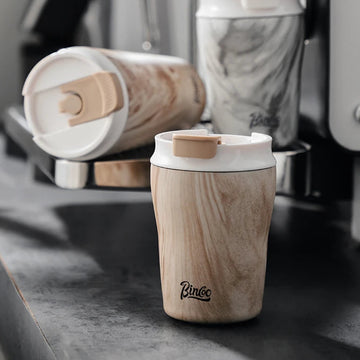 Wood Grain Stainless Steel Insulated Coffee Cup – 280ml/500ml Portable Travel Mug | NaturalBuiltHome