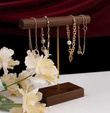 Wooden Necklace & Bracelet Display Stand – Elegant Jewelry Organizer for Women | Naturalbuilthome
