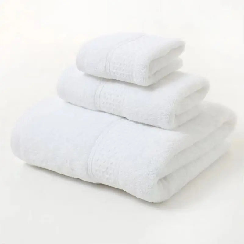 3pcs Luxurious Cotton Towel Set – Ultra Soft & Highly Absorbent Bath, Hand & Face Towels | NaturalBuiltHome