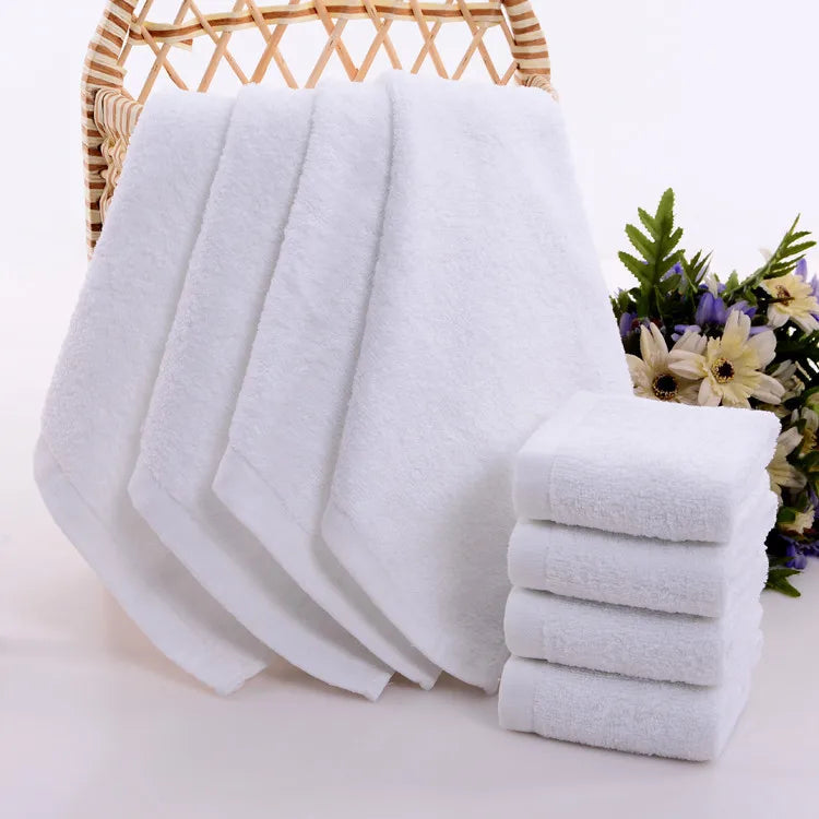 5pcs Small White Cotton Towels – Soft, Absorbent & Durable Face/Hand Towels, Machine Washable | NaturalBuiltHome