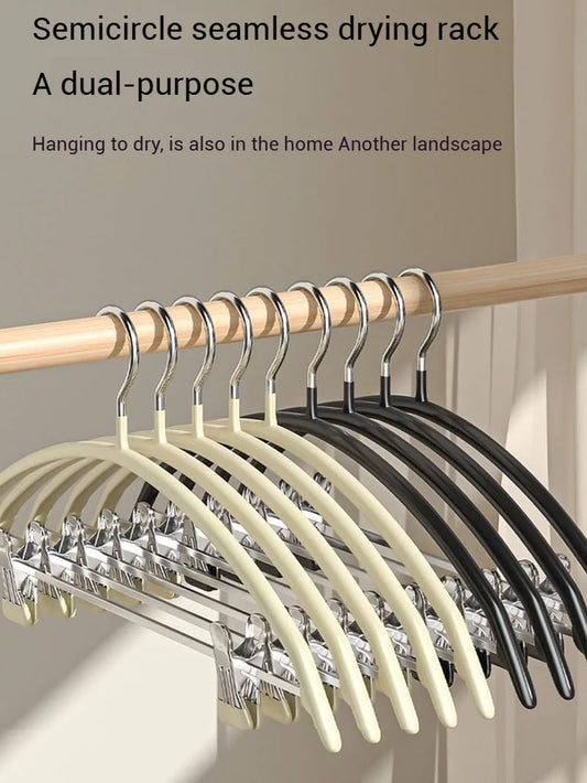 Household clothes and pants integrated non-slip and traceless drying plastic-dipped clothes drying rack