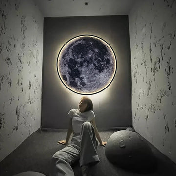IRALAN Moon Wall Light 3D Mural Earth Wall Light Remote Control Ceiling Lamp for Living Room Realistic Led Lamp Home Accessories