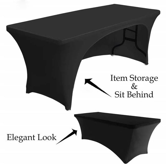 One Side Open Rectangular Elastic Spandex Table Cover Stretch Table Cloth Hotel Home Party Wedding Table Cloth Cover