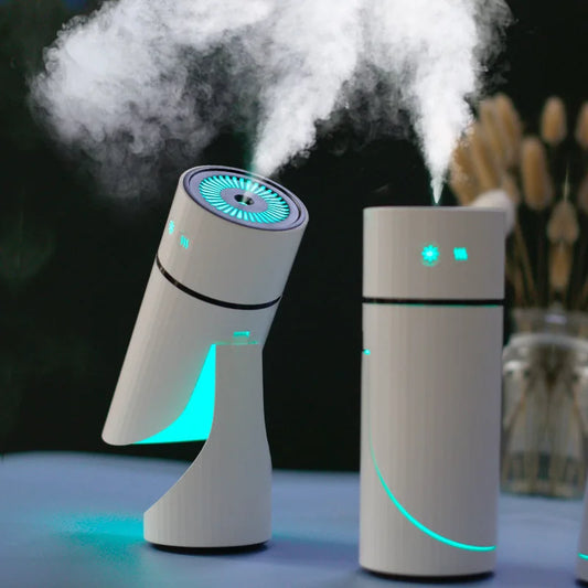 Usb Rechargeable Mini Air Humidifier LED light Mini 260ml Ultrasonic Spray Mist Humidifier Aroma Essential Oil Diffuser for Home