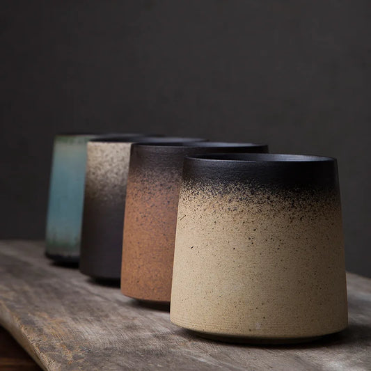 Japanese Style Original Ceramic Mug Personality Porcelain Retro Cup Gradient Mugs Home Office Coffee Tea Drinkware Creative Gift