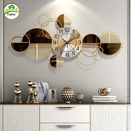 Nordic Luxury Wall Clock, Living Room Decoration, Creative Modern Design, 3D, Hanging Crafts, Home Decor, Reloj De Pared