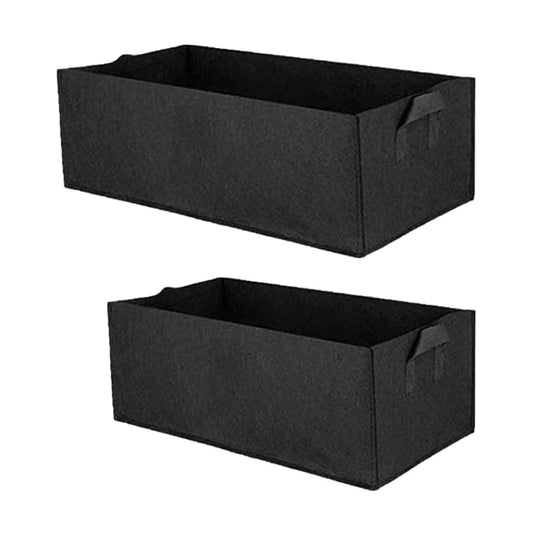 5PCS Felt Planter Bags Planting Grow Outdoor Rectangle Plant Fabric Pot Planting Container for Ourdoor Garden Planting