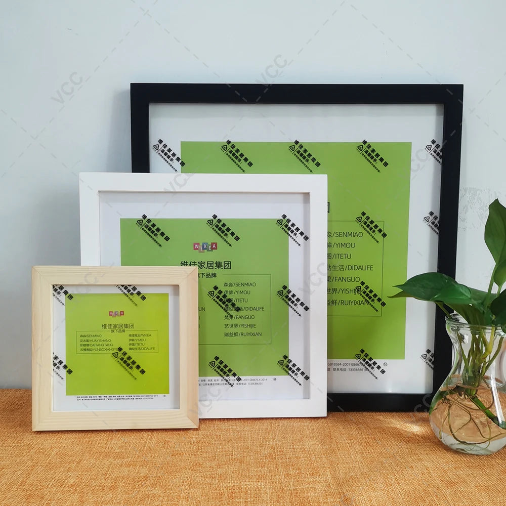 Square Wooden Picture Frame Photo Decor Plexiglass Include Poster Frames For Wall Hanging Wall Photo Frame Picture Frames
