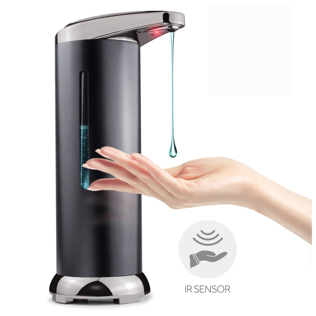 Hand Wash Dispenser Bathroom Lavatory Gel Dispensing Machine Automatic Touchless Gel Dispenser  Black