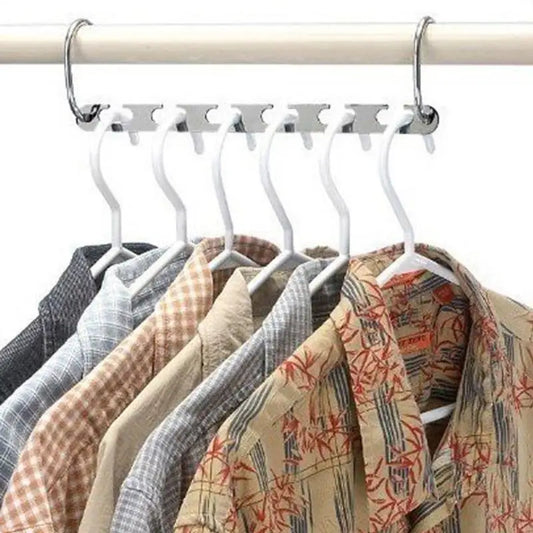 2/4/6/8/10pcs Clothes Hangers Hanging Chain Metal Cloth Closet Hanger Shirts Tidy Save Space Organizer Hangers for clothes