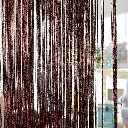Solid color Curtains Stripe White Blank Gray Classic Line Curtain Window Blind Valance Room Divider Door Decorative