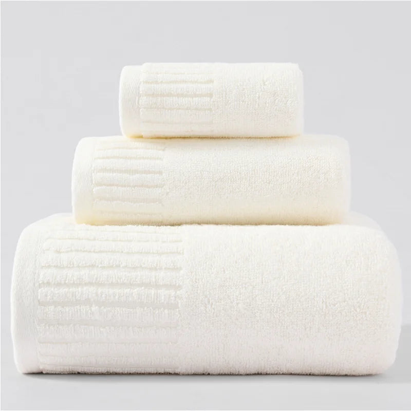 Luxury 3-Piece Cotton Towel Set – Soft, Absorbent & Elegant Bath Towels for Everyday Comfort | Naturalbuilthome