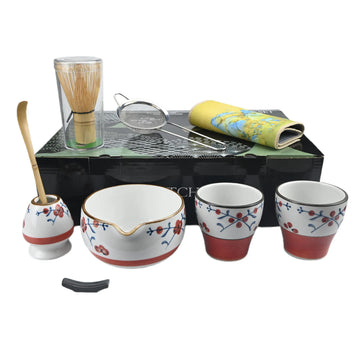 Matcha Tea Ceremony Set – 9-Piece Porcelain Bowl, Bamboo Whisk, Scoop & Accessories | NaturalBuiltHome