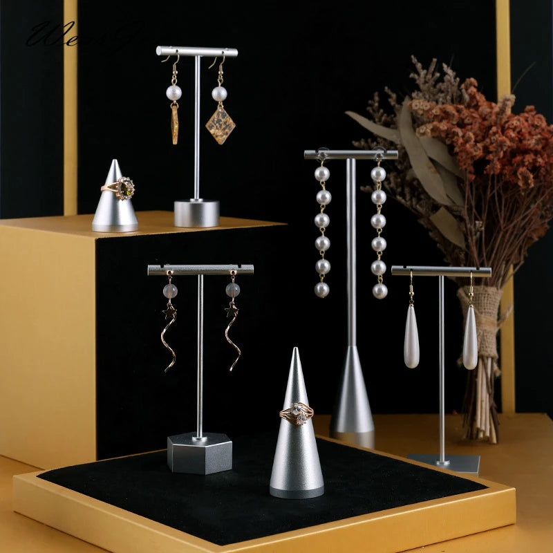 Metal Hoop Earrings Display Stand – Jewelry Organizer for Studs, Rings & Retail Showcase | NaturalBuiltHome