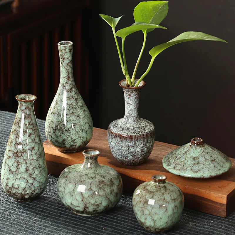 Minimalist Glazed Ceramic Vase – Modern Decorative Flower Vase for Living Room & Tabletop | NaturalBuiltHome