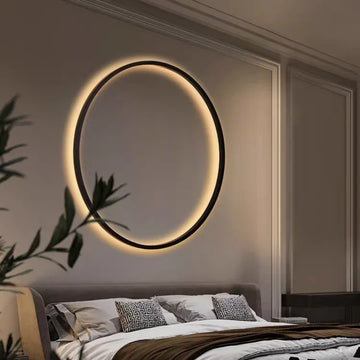 Nordic LED Wall Lamp – Minimalist Circular Wall Light for Bedroom, Living Room & Headboard Décor | NaturalBuiltHome