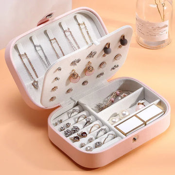Portable Jewelry Box Organizer – Travel Jewelry Case with Velvet Interior & Secure Closure | Naturalbuilthome