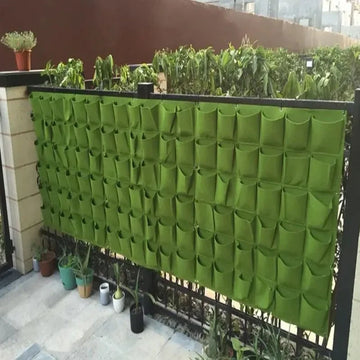 72 Pockets Hanging Planter Bags Vertical Wall Mounted Plant Planting Grow Bags  Herb Garden Planter Outdoor Indoor Grow