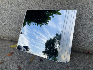 Square Self Adhesive Silver Acrylic Mirror,Non Glass Safety Mirror for Classroom Baby Kid Playroom Home Wall Decor 200x200x2.6mm