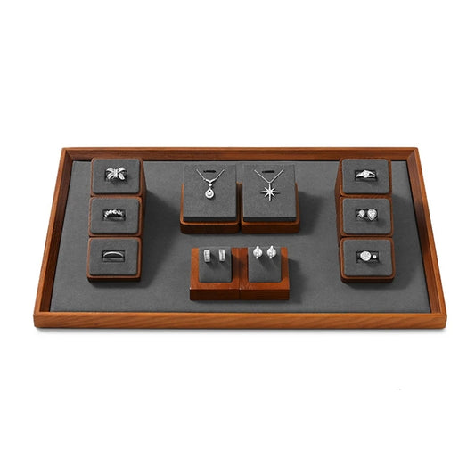 Wooden Jewelry Display Stand – Multi-Piece Organizer for Rings, Necklaces, Bracelets & Watches | NaturalBuiltHome