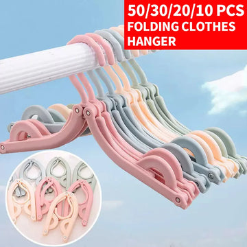 50PCS/30PCS/20PCS/10PCS multifunctional folding hangers are essential for home use, dormitories, business trips, and travel