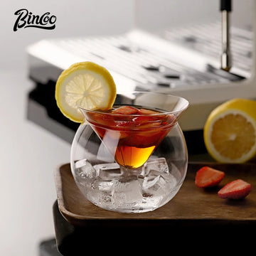 Martini Molecular Cocktail Cup Triangle With Base Coffee Glasses Creative Glass Ball Cup Party Drinking Ware Bar Accessories