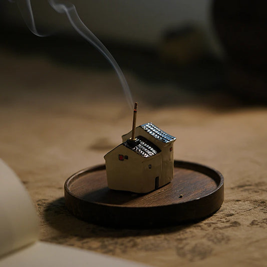Creative Small Handmade Ceramic Incense Stick Incense Base Agarwood Incense Burner Household Tray Ornament