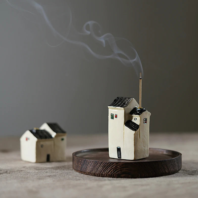 Creative Small Handmade Ceramic Incense Stick Incense Base Agarwood Incense Burner Household Tray Ornament