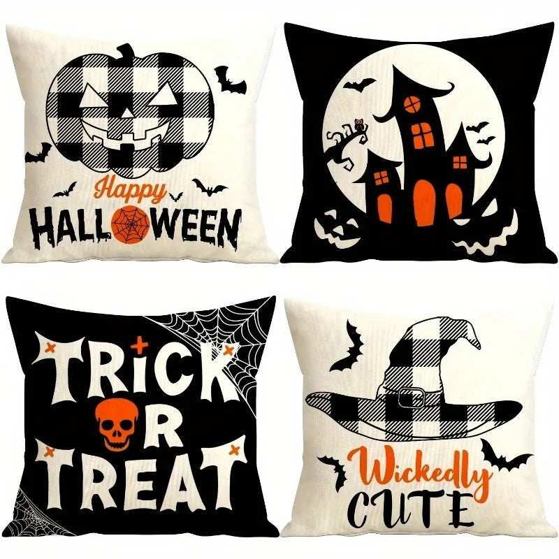 Spooky Halloween Pillowcases: Trick or Treat, Wickedly Cute Designs! Sofa cushion cover holiday party decoration gift
