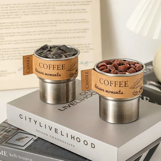 Coffee Bean Scented Candle Premium Sense Hand Gift Atmosphere Small Gift Lasting Fragrance Simulation Modeling Cup Wax