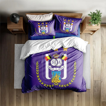 Les Mauve et Blanc Duvet Cover Set King Queen Double Full Twin Single Size Bed Linen Set