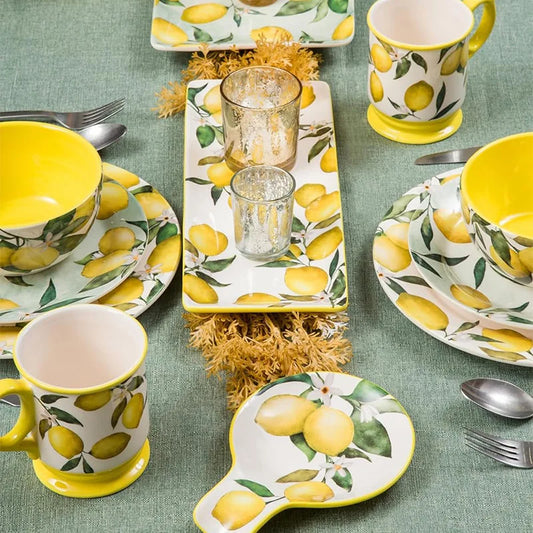 Creative Lemon Plate Ceramic Fruit Dish Ins Style Home Dining Thai Restaurant Tableware