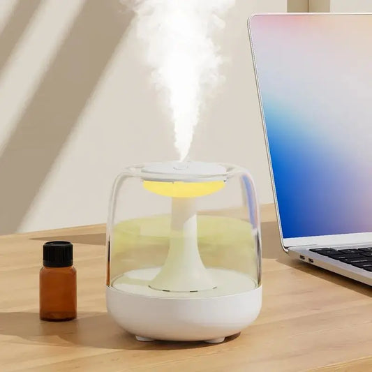 650ML Air Humidifier Home Aroma Diffuser Night Light 2-in-1 Quiet Large Capacity for Bedroom Air Purifying Mist Mini Night Lamp