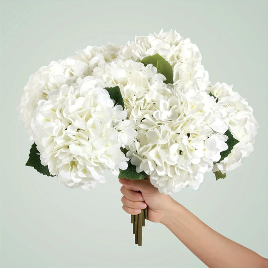 6pcs artificial hydrangeas, lifelike artificial flowers, suitable for wedding, office, family gathering, living room decoration