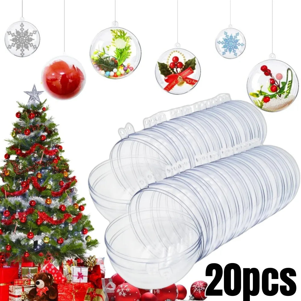 20-5PCS Christmas Filling Decorative Ball Christmas Tree Decoration Filling Pendant Christmas Home Decoration Party Accessories