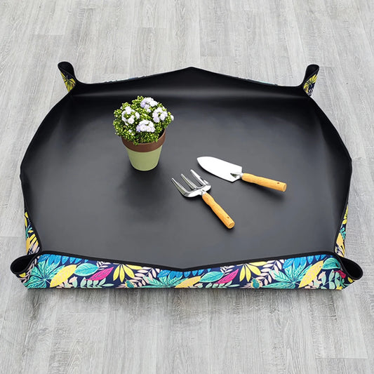 Printed Oxford Floor Mat Replacement Soil Mat Plush Replacement Pot Planting Mixing Soil Anti Dirt Mat Horticultural Pad