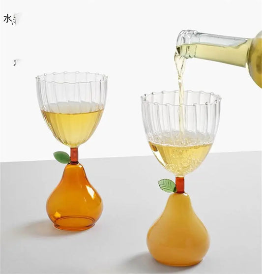 Fruit Stem Goblet Glass Cocktail Glass Wine Glass Cup Ice Cream Dessert Glass Drinking Glasses