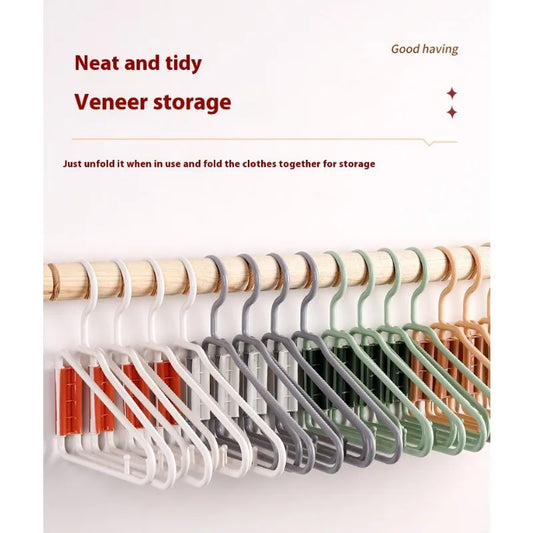 15PCS Portable Folding Hangers |   Space-Saving Double Fold Design, Durable Plastic for Travel/Home Storage