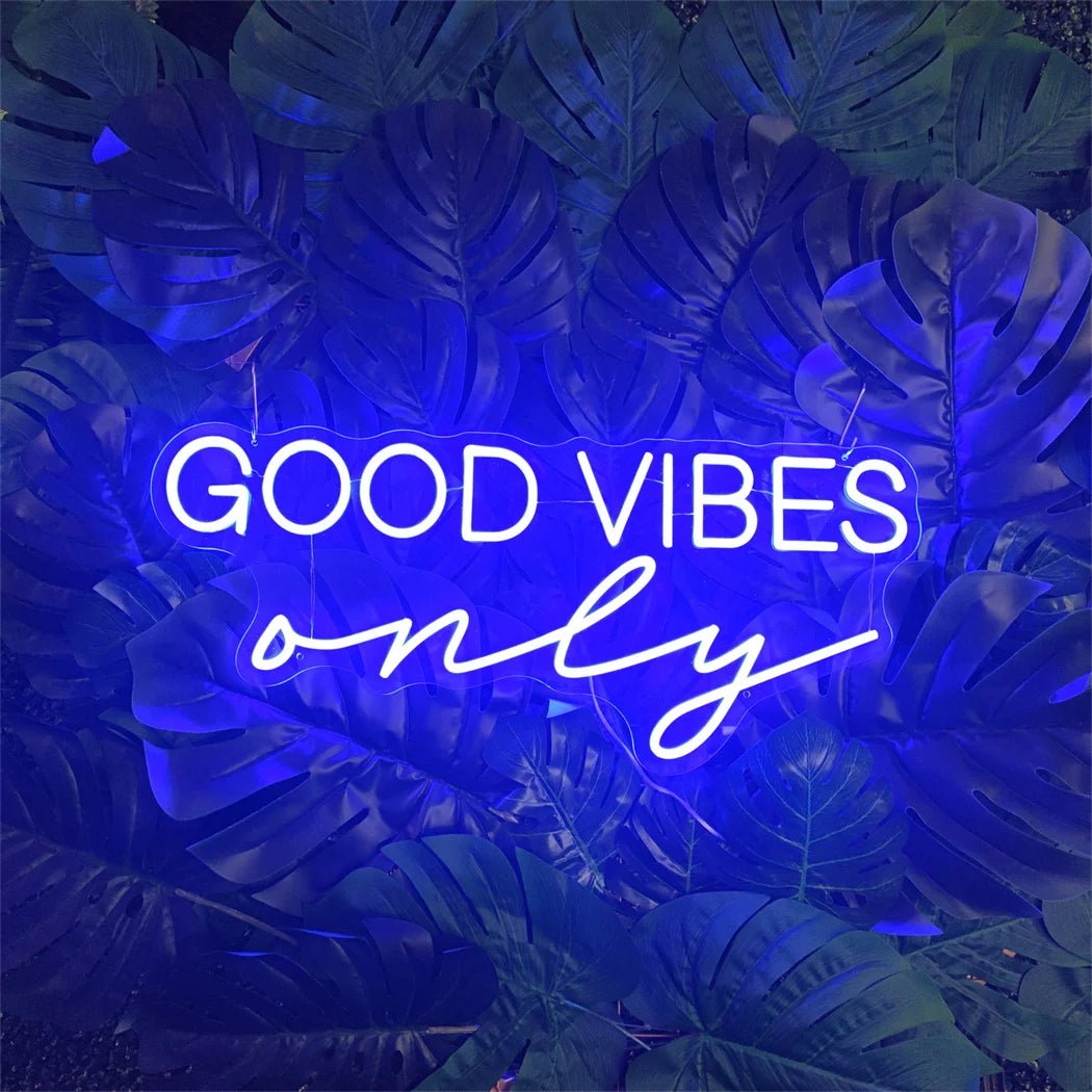 Good Vibes Only Neon Signs Wedding Scene LED Lights Party Bedroom Room Shop Bar Romantic Usb Art Wall Decoration Christmas Gifts