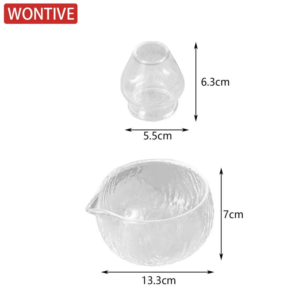 Matcha Bowl Teaware Matcha Ceremony Starter Juice Bowl with Pouring Spout Teahouse Decor Tea Tool Chasen Whisk Stand 500 ml