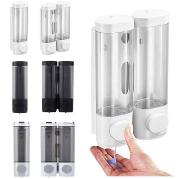300ML Soap Lotion Dispenser Wall- Mounted Manual Liquid Dispenser Refillable Soap Dispenser for Kitchen Bathroom Washroom