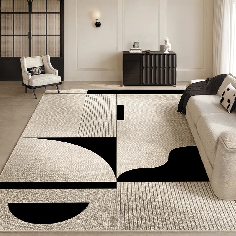 VIKAMA Scandinavian Minimalist Style Line Sense Abstract Carpet Living Room Bedroom Carpet Sofa Large Carpet Home Decoration