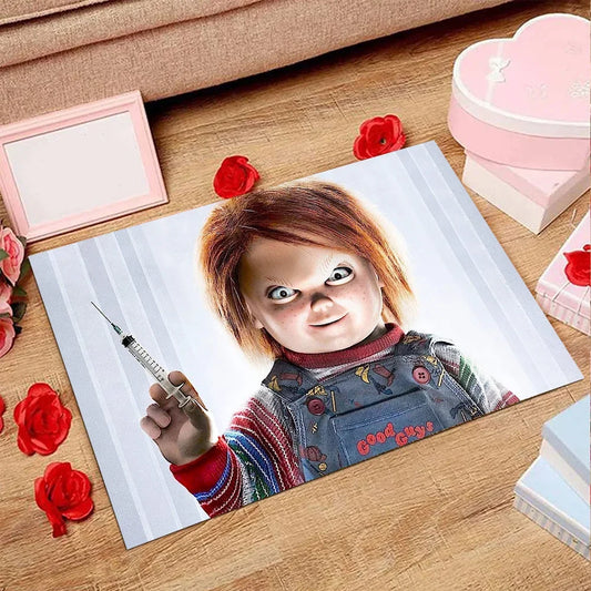1pc Horror Doll C-Chucky Bathroom Absorbent Mats Anti-Slip Mats Home Decor Supplies Carpets Home Kitchen Floor Mats